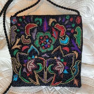 Embroidered Beaded handbag made in India. Gently used.